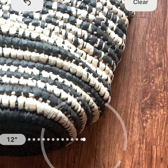 St. John’s Bay Straw Woven Tote Bag Black, Ivory, Natural NWT - Picture 12 of 14